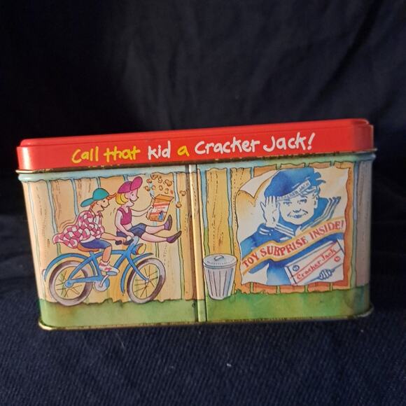 1994 Limited Edition Cracker Jack Baseball Tin Vintage 3x6x8 - Picture 3 of 7